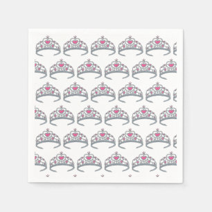 Guardanapo De Papel Bonito Princesa Rosa Tiara Festa de aniversário Gi