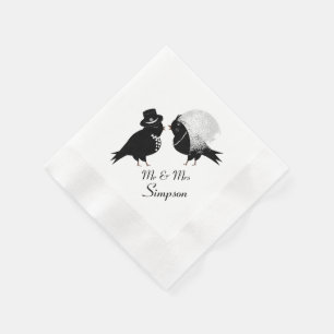 Guardanapo De Papel Bonito Sr. e Sr. Amor, Noiva e Noiva