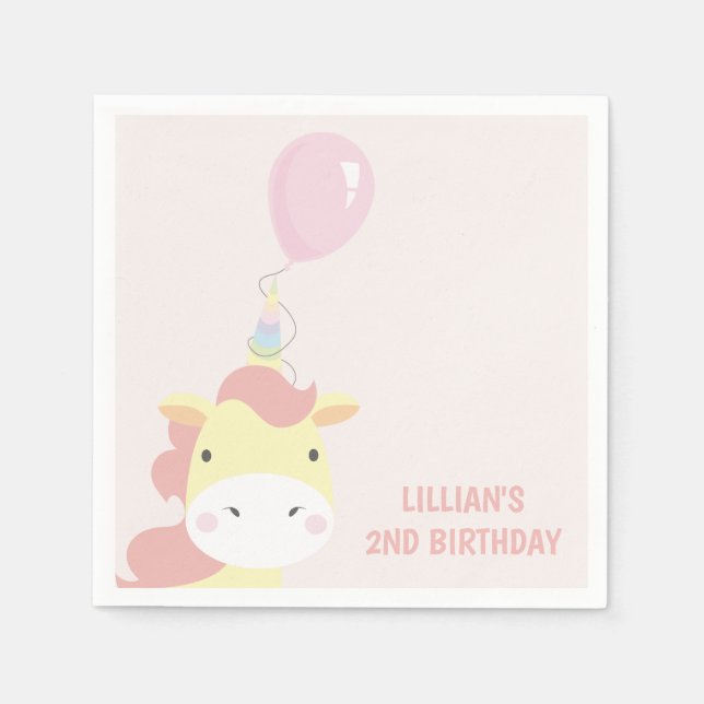 Guardanapo De Papel Bonito Unicórnio (Frente)
