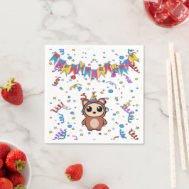Guardanapo De Papel Bonito Urso de Cartoon Aniversário Napkins | Forne