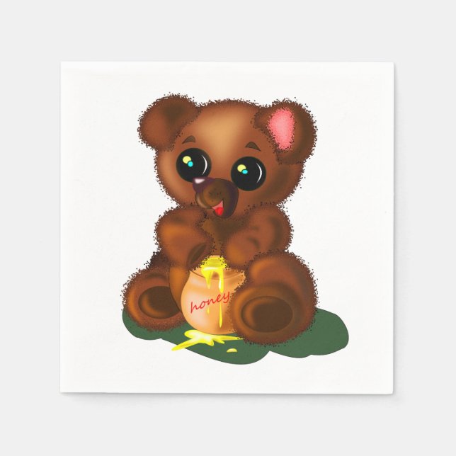 Guardanapo De Papel Bonito Urso Napkins (Frente)