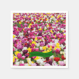 Guardanapo De Papel Bonitos Papéis de Jardim Tulipas