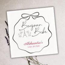 Bonjour Bebe Paris Chá de fraldas francês preto-ro