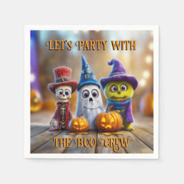 Guardanapo De Papel Boo Crew Halloween Party Ghost Skeleton Monster