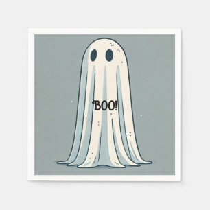 Guardanapo De Papel BOO! Lençol Fantasma Vintage Verde Festa de Hallow