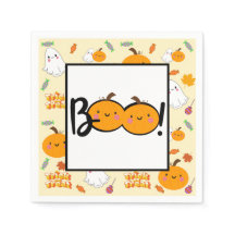 Boo Pumpkin Halloween Party Napkins