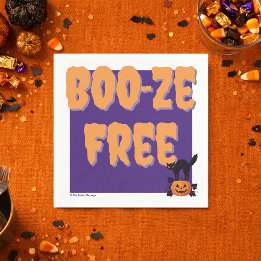 Guardanapo De Papel Boo‑ze Free | Festa de Halloween Sóbria