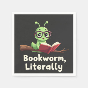 Guardanapo De Papel Bookworm Literalmente Literário Livros Engraçados