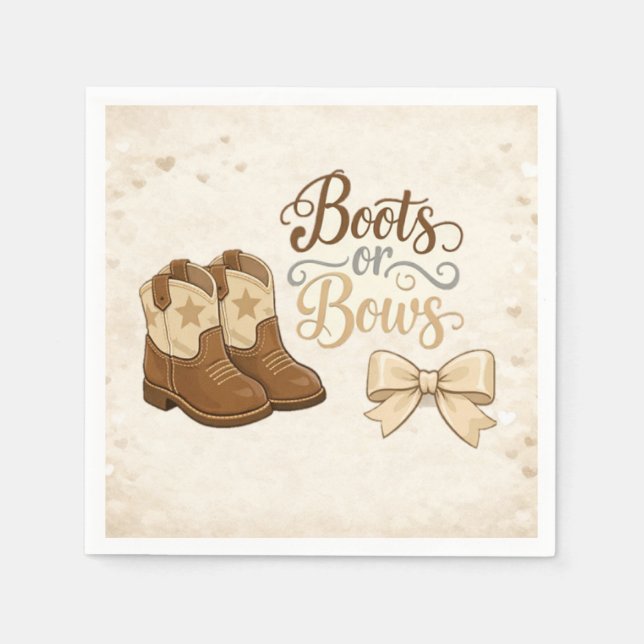 Guardanapo De Papel Boots and Bows Napkin (Frente)