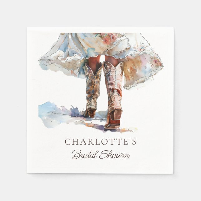 Guardanapo De Papel Boots Chá de panela Napkins (Frente)