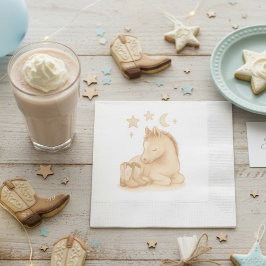 Guardanapo De Papel Boots do Cowboy e Chá de fraldas do Foto