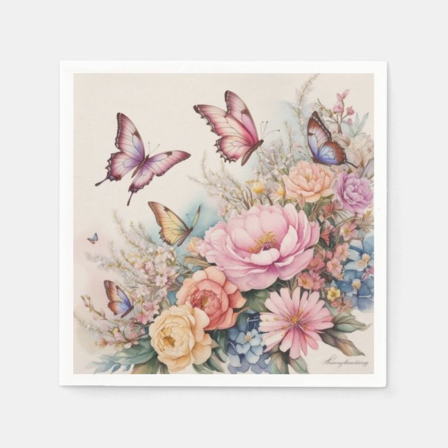 Guardanapo De Papel Borboleta (Frente)