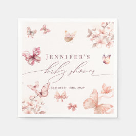 Guardanapo De Papel Borboleta Coquette |  Chá de Bebê de Borboletas 