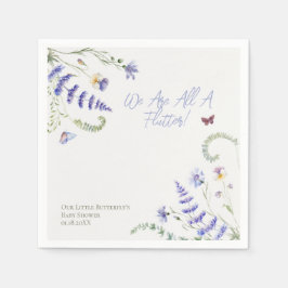 Guardanapo De Papel Borboleta de Flor Selvagem Lilac para Chá de frald