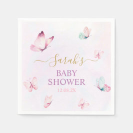 Guardanapo De Papel Borboleta Encantada Púrpura Nápoles Rosa