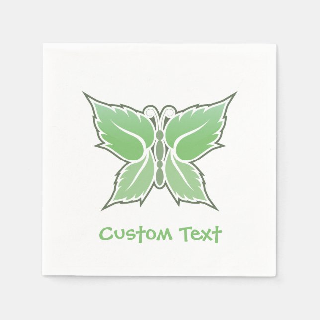 Guardanapo De Papel Borboleta Mint (Frente)