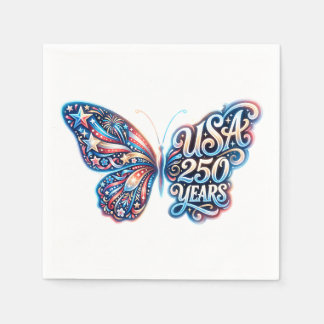 Guardanapo De Papel Borboleta para o 250º aniversário dos EUA