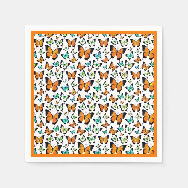 Guardanapo De Papel Borboletas de verão  (Frente)