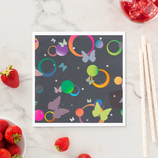 Guardanapo De Papel Borboletas E Bolhas (Criador carregado)