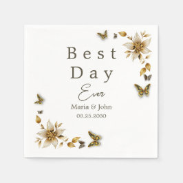 Guardanapo De Papel Borboletas Elegantes Casando Napkins