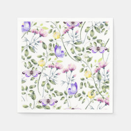 Guardanapo De Papel Borboletas Florais