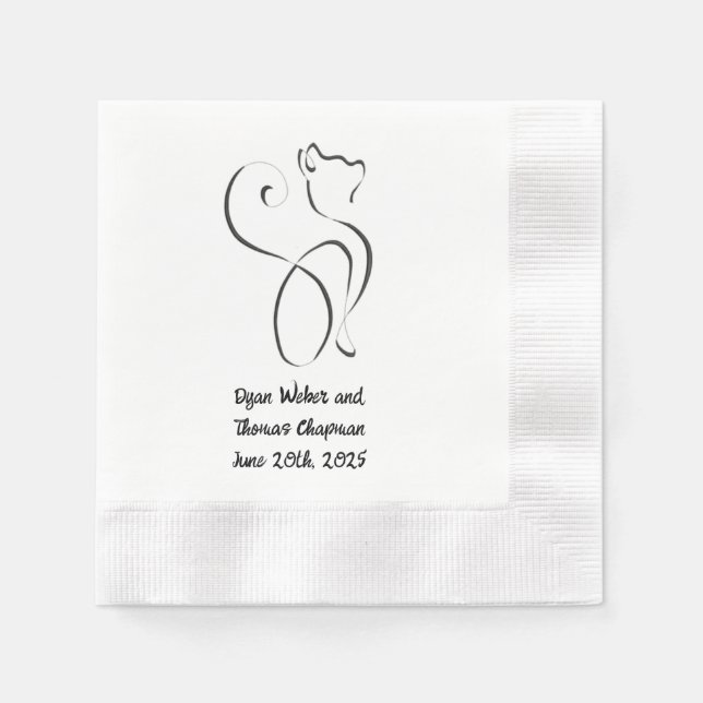 Guardanapo De Papel Borda de moeda Casamento Napkins (Frente)