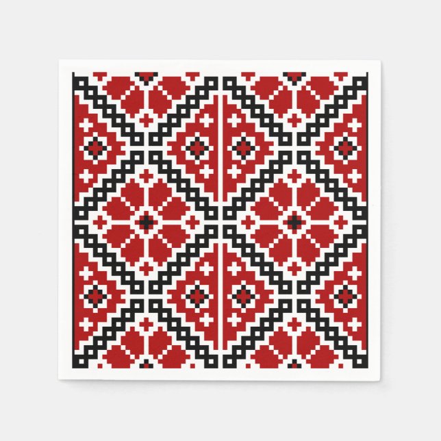 Guardanapo De Papel Bordado ucraniano (Frente)