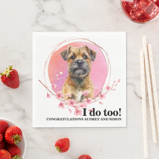 Guardanapo De Papel Border Terrier I Do Too Napkins com foto de cães (Insitu)