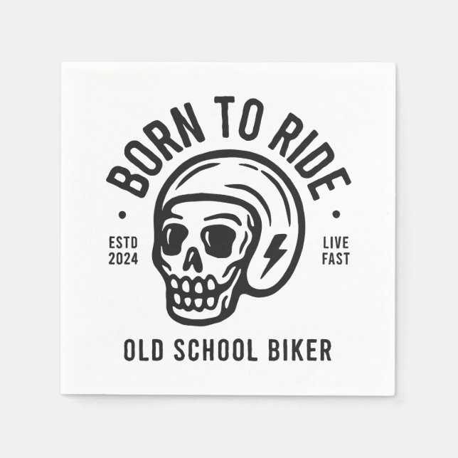 Guardanapo De Papel Born to Ride (Frente)