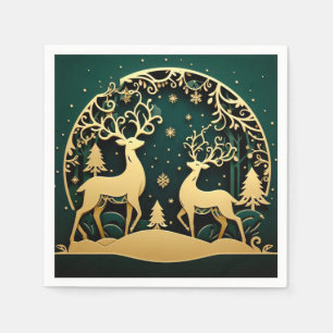 Guardanapo De Papel Bosque do Chifre Dourado – Arco do Floco de Neve