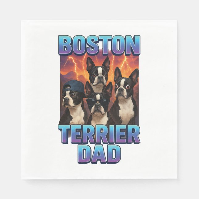 Guardanapo De Papel Boston Terrier (Frente)