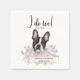 Guardanapo De Papel Boston Terrier Dog Wedktail Napkins