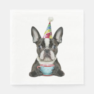 Guardanapo De Papel Boston Terrier Hat Classic T-Shirt
