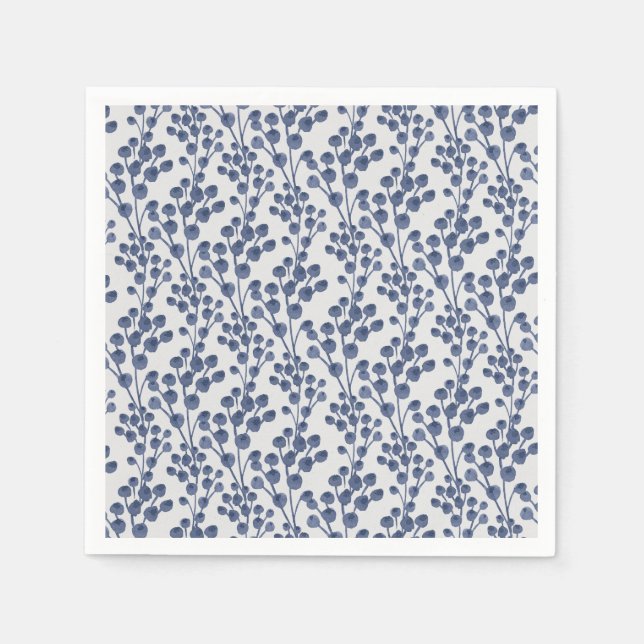 Guardanapo De Papel Botânica do Marinho Azul (Frente)