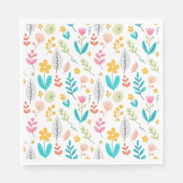 Guardanapo De Papel Botânica florescente (Frente)