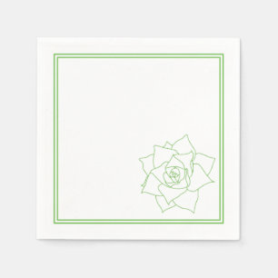Guardanapo De Papel Botânica Verde Minimalista Suculta