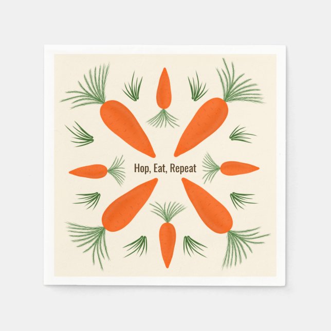 Guardanapo De Papel Botanical Carrots Collection (Frente)