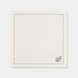 Guardanapo De Papel Botanical Evergreen Minimalist | Neutral Rustic