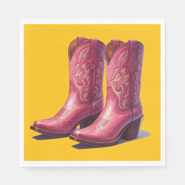 Guardanapo De Papel Botas cor-de-rosa, guardanapos! (Frente)