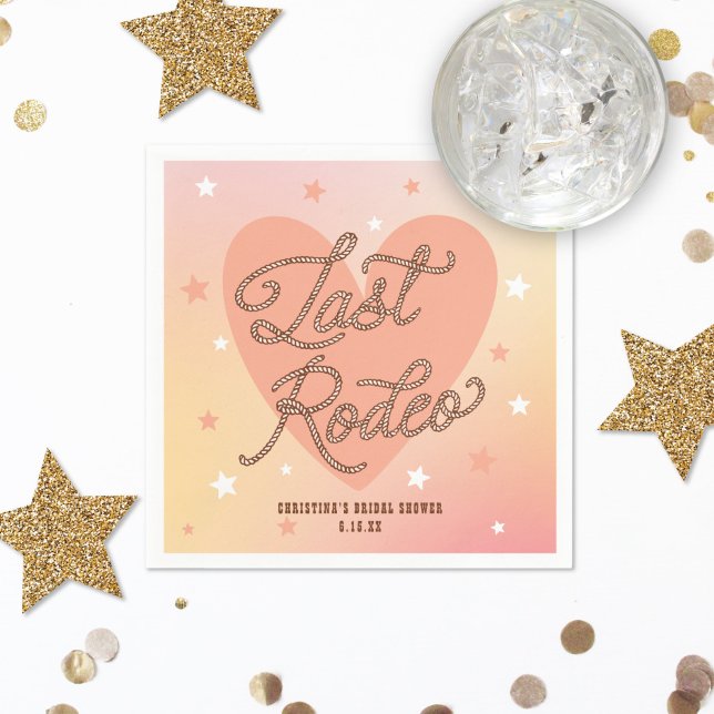 Guardanapo De Papel Botas de Cowboy do Último Rodeio Chuveiro de Noiva (Criador carregado)