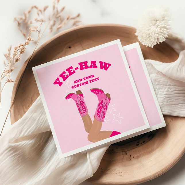 Guardanapo De Papel Botas de Cowgirl Personalizadas e Feitas sob Medid (cowgirl napkins)