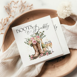 Guardanapo De Papel Botas e Bolhas Chuveiro de Noiva Rústico Western