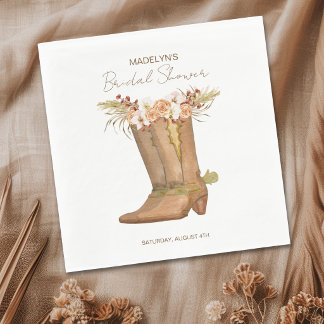 Guardanapo De Papel Botas Elegantes de Cowgirl Ocidental para Chá de N