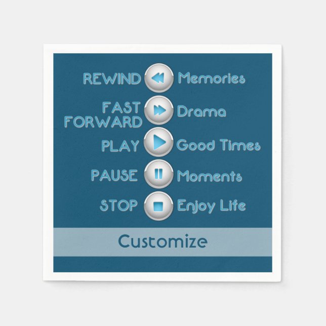 Guardanapo De Papel Botões de controle de vida Napkins (Frente)