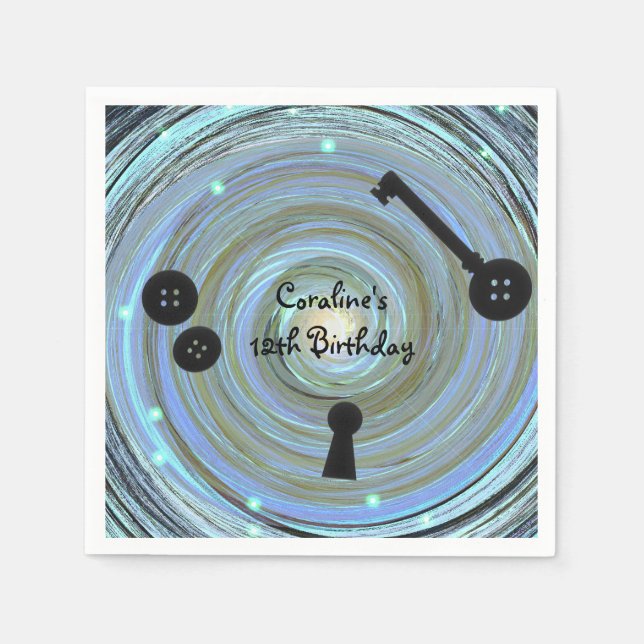 Guardanapo De Papel Botões Olhos & Esqueleto Chave Outro Partido Mundi (Frente)