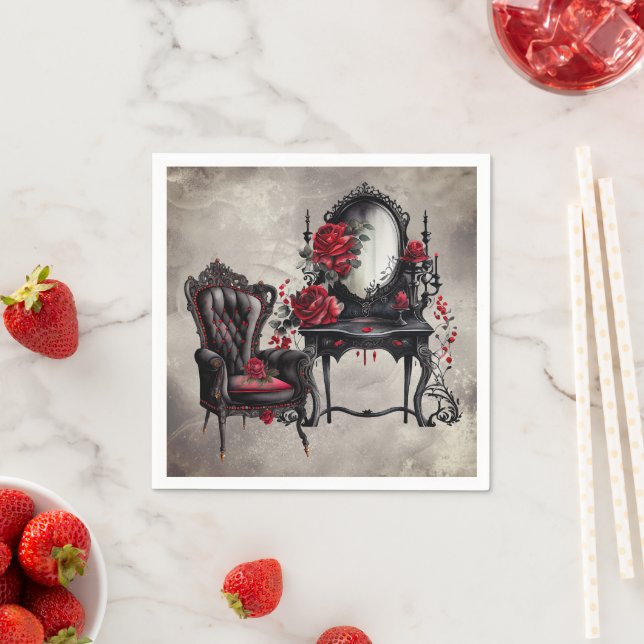 Guardanapo De Papel Boudoir | Vanity Mirror e Victorian Parlor Preside (Insitu)