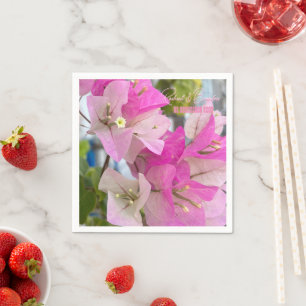 Guardanapo De Papel bougainvillea cor-de-rosa ou flor de papel, tropic