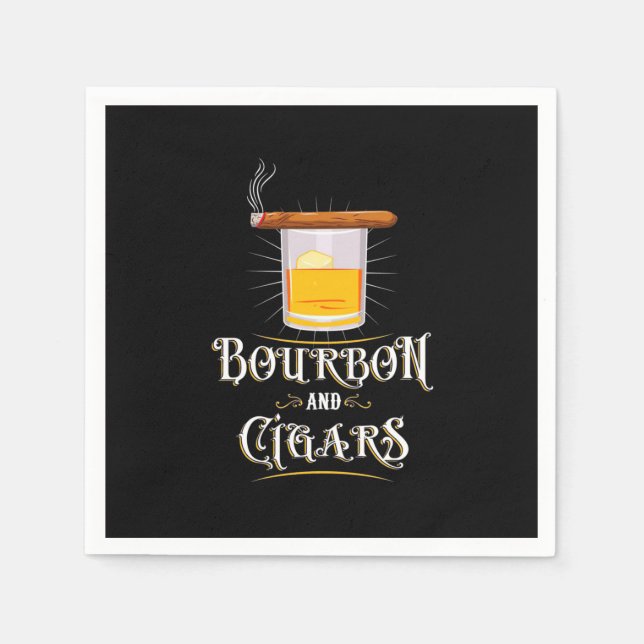 Guardanapo De Papel Bourbon And Cigars (Frente)