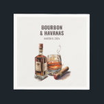Guardanapo De Papel Bourbon & Cigars Festa de Bachelor de Aniversário<br><div class="desc">Inscreva-se nas coisas mais finas com o nosso convite aos Bourbon e Charutos modernos,  que inclui um tema luxuoso do charuto e uísque bourbon. Seja um aniversário de um marco ou uma despedida de solteiro memorável,  reúna seus amigos para uma noite inesquecível de risos,  libações e camaradagem.</div>