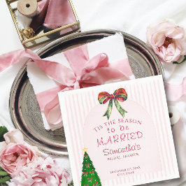 Guardanapo De Papel Bow Tis The Season To Be Married Bridal Shower